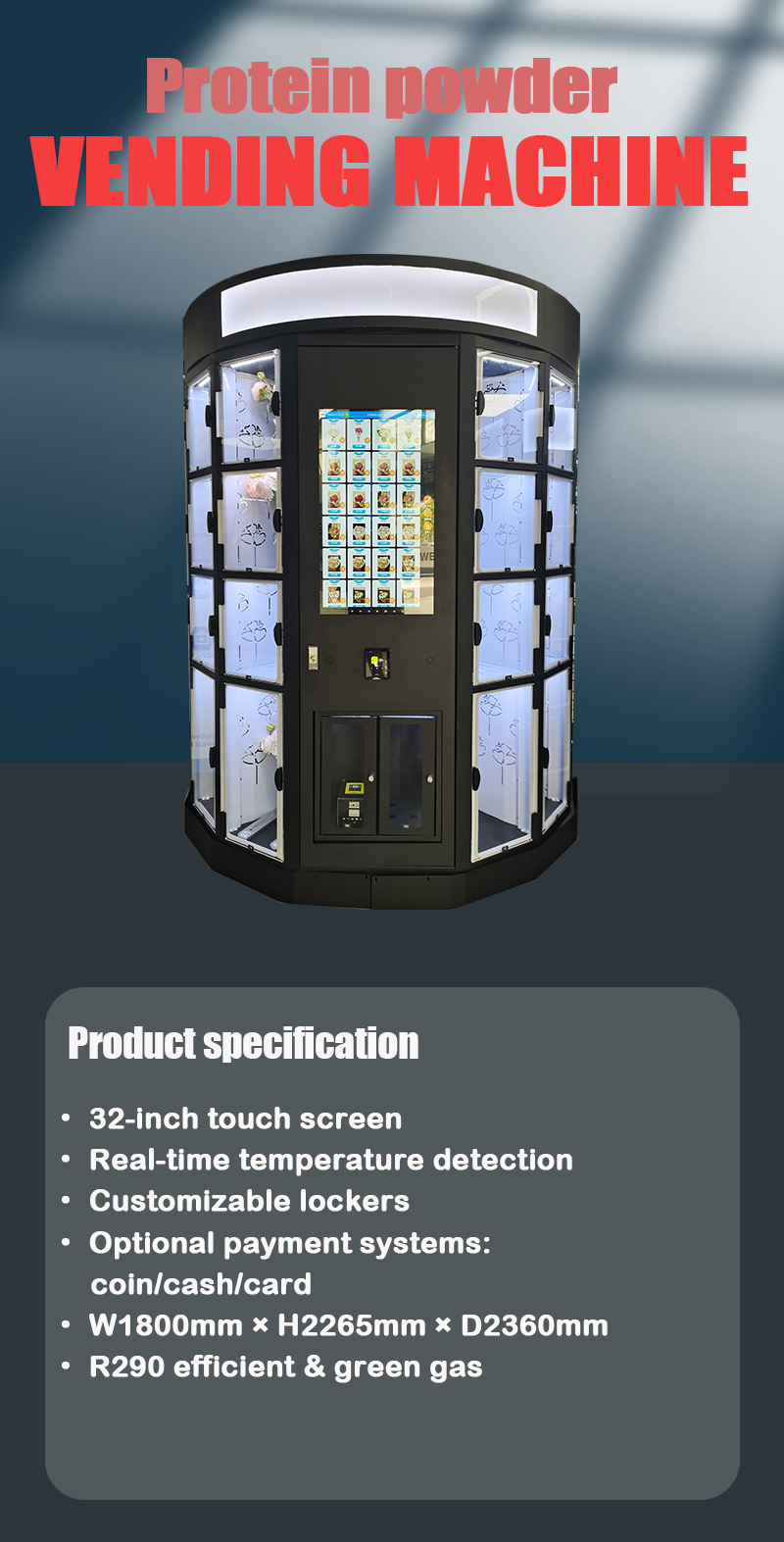 WEIMI Refrigerated Fresh Bouquet Protein powder vending machine
