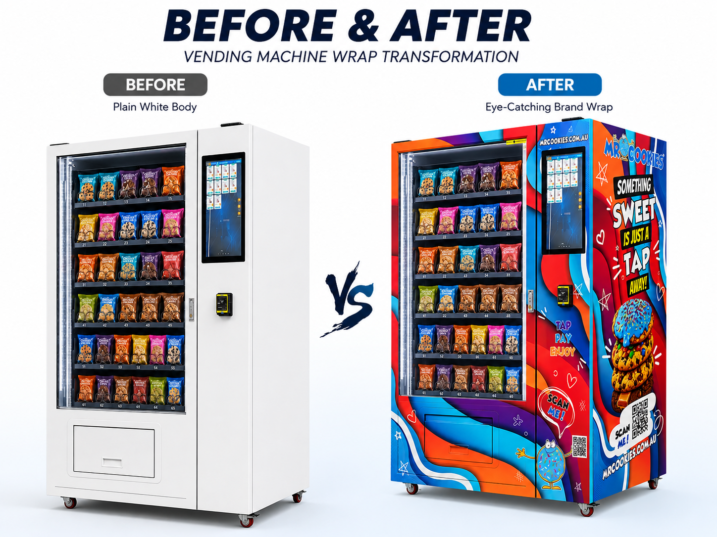 Custom branded WM22 cookie vending machine