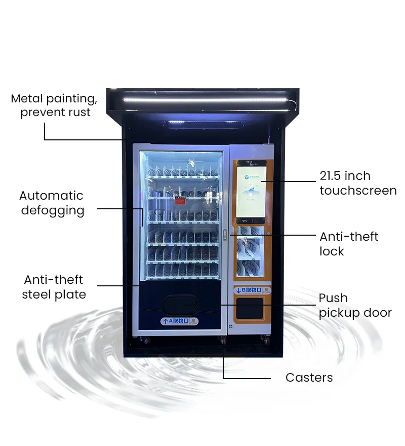 All-Round Outdoor Vending Machine with Housing for Snack Drink specification