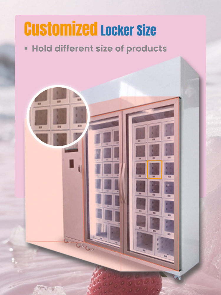 Strawberry locker vending machine customize locker size