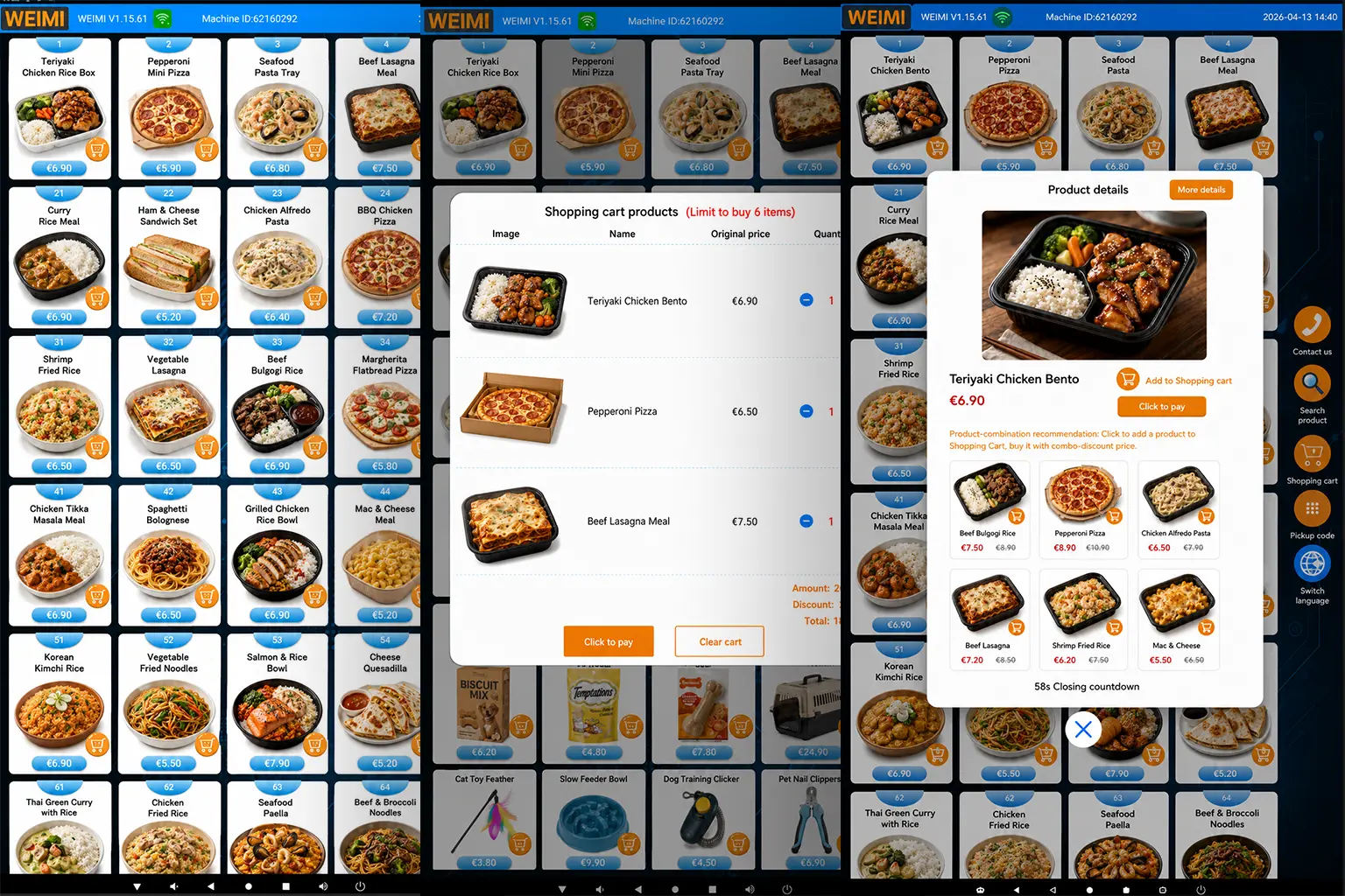 Organized ready meals with smart shelf-life indicators