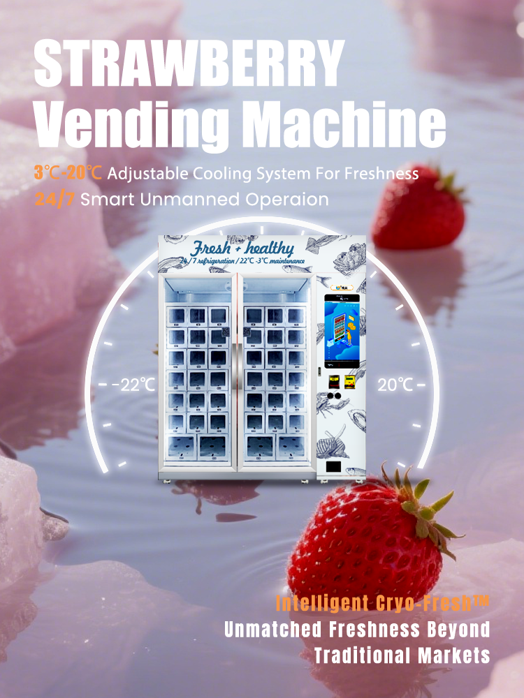 Strawberry locker vending machine
