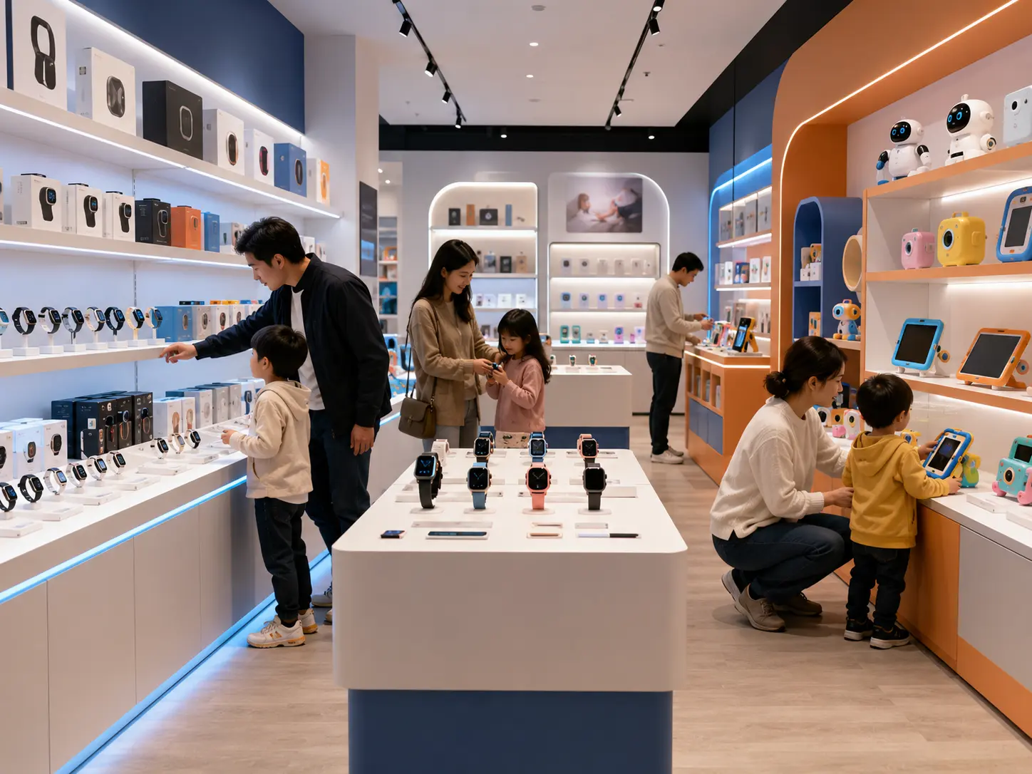 Electronics and toy store suitable for an automated watch retail machine