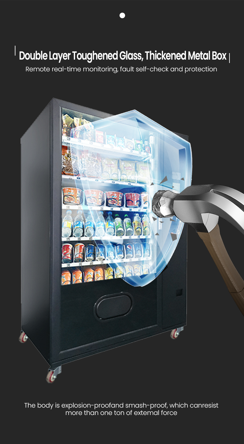 Test Kits Vending Machine have double layer toughened glass