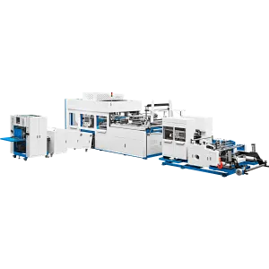 full automatic non woven box bag making machine with handle online high speed