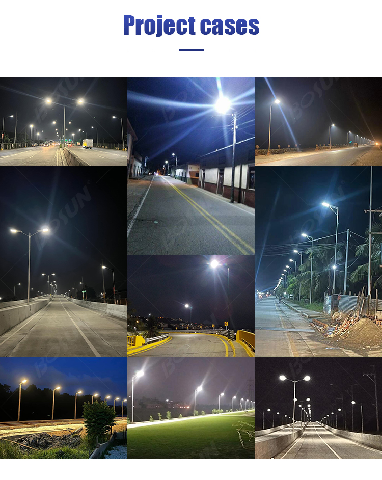 bosun lighting all in one solar street light fy series project cases