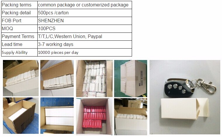 rf remote control packing