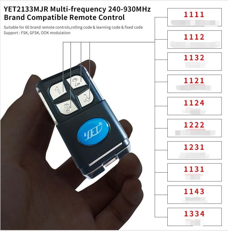 universal garage door remote control