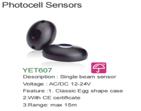 photocell beam sensor