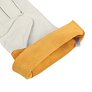 high quality grade A para aramid knitted heavy cowhide leather pair safety work welding gloves