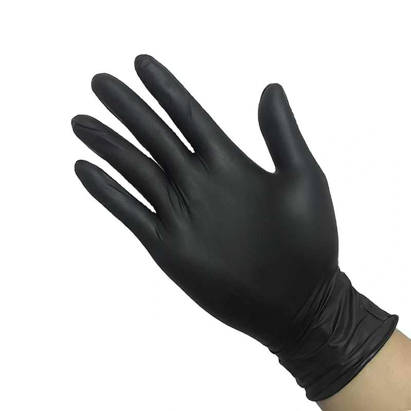 black disposable blend examination nitrile gloves powder free large grip  nitrile gloves cheap Custom dental diamond nice gloves