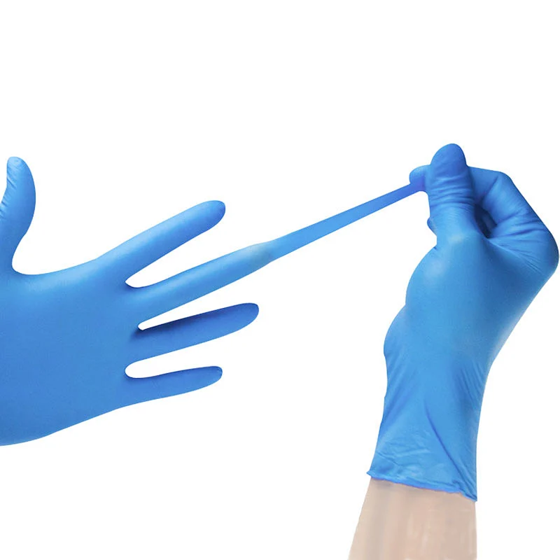 Goog disposable comfortable lady blue pure nitrile gloves cheap waterproof housework protection working safety gloves