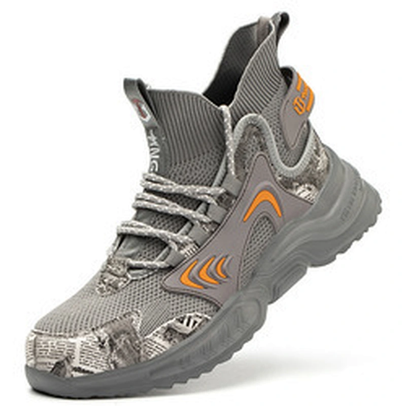 Wholesale steel baotou anti hit anti puncture high help lightweight fashion safety shoes cargo shoes tide shoes