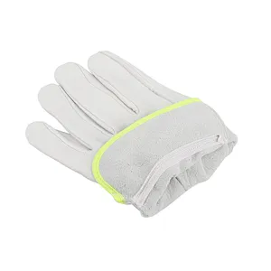 Hot sales Grade AB whole sheepskin white flexible thumb Driver leather work safety gloves