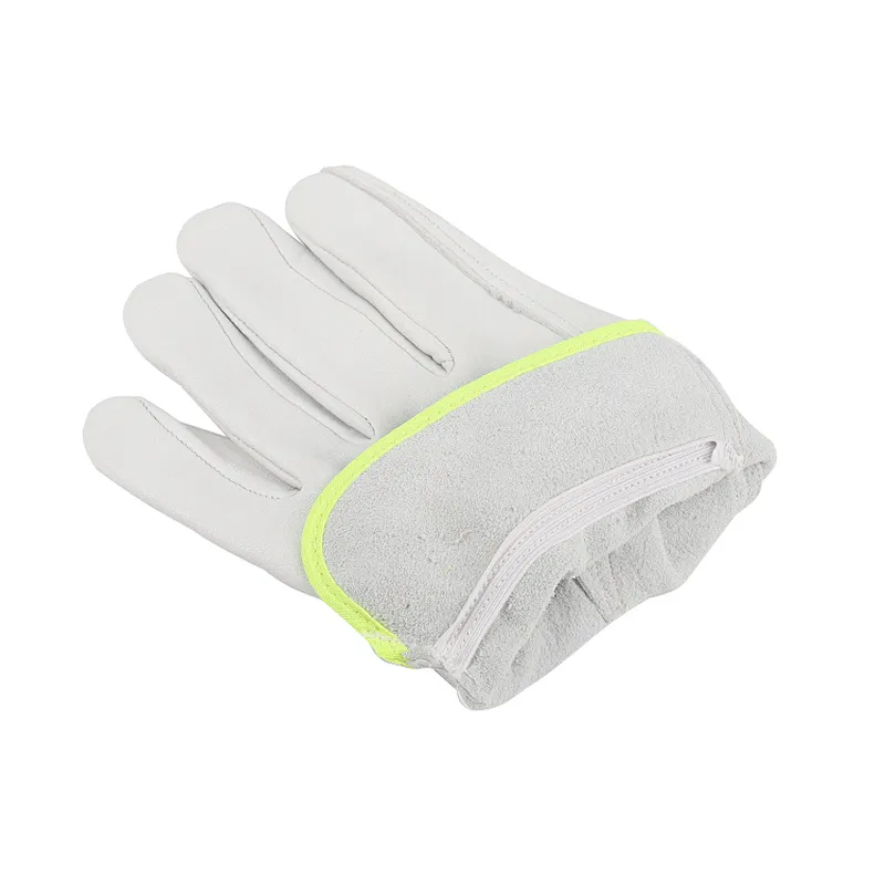 Hot sales Grade AB whole sheepskin white flexible thumb Driver leather work safety gloves
