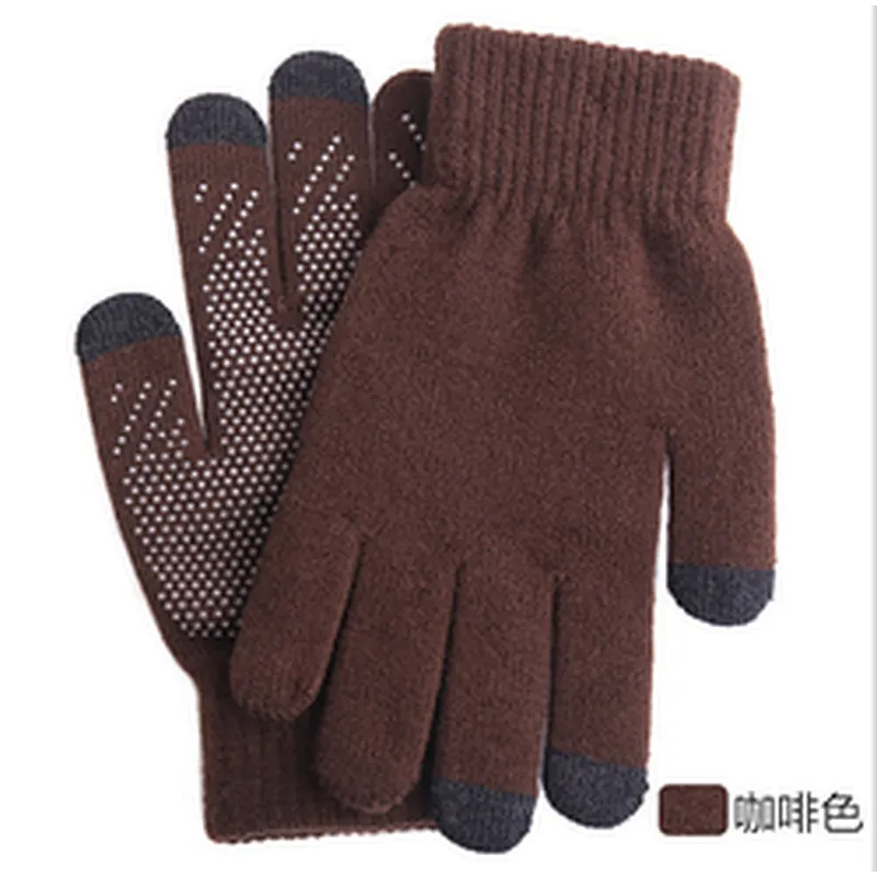 best winter unisex knitted warm non slip personality breathable touch screen gloves with logo