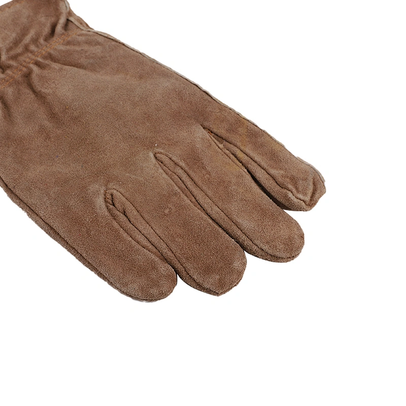 hot sale grade AB cow top-grain leather dark brown warm winter safety driver working gloves