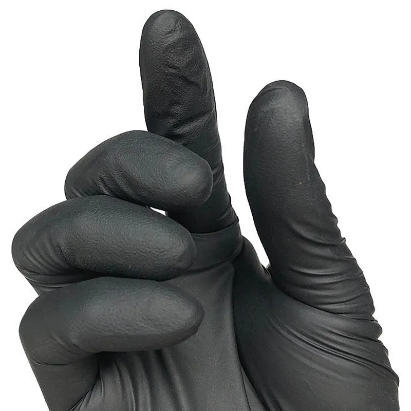 Sale Hot Disposable Black Non-medical Nitril Gloves Wholesale Sterile Black Gloves Nitrile 7mil 8mil  Nitril gloves