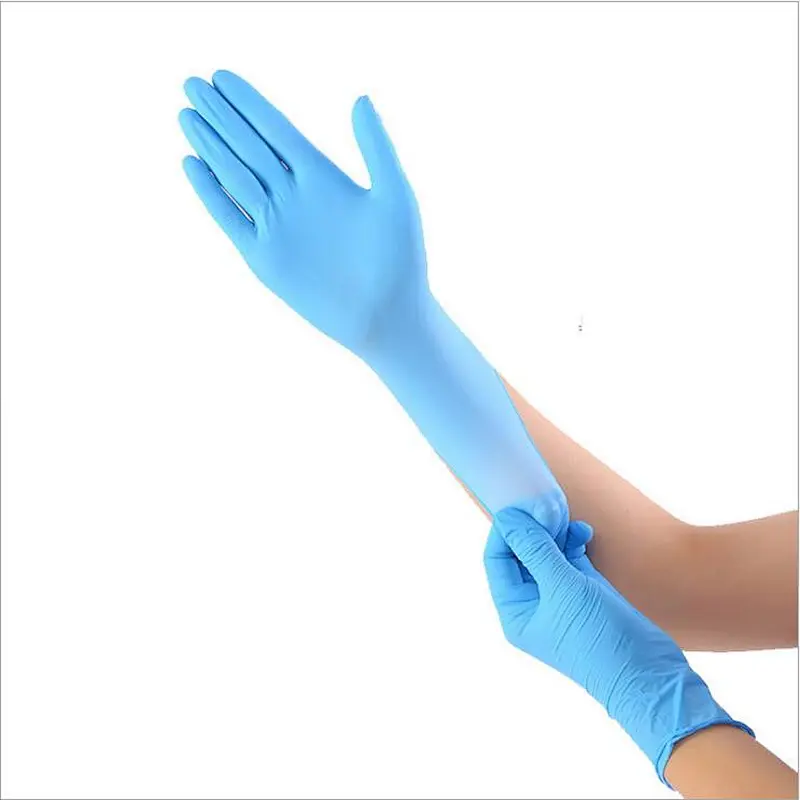 Wholesale power free high quality nitrile gloves disposable cheap price guantes de nitrilo sin polvo