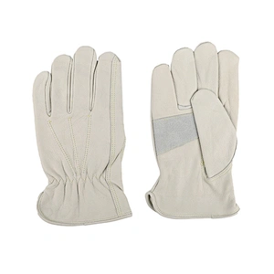 custom logo grade AB grain leather flexible thumb winter industrial works safety driver glove