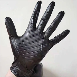 Wholesale disposable black sterile powder free gloves promotion food grade home safety gloves