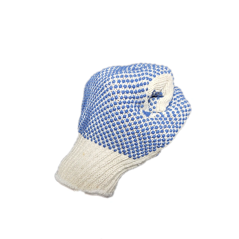 custom anti skip processing type double side hand gloves with pvc dots for normal work