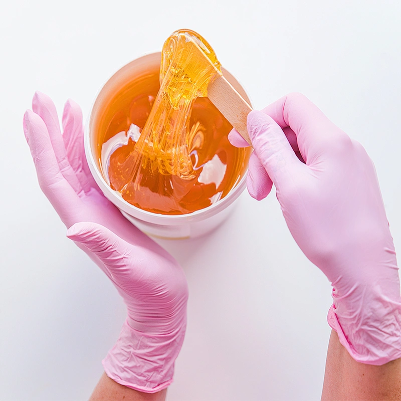 best pink nitrile gloves cheap blend waterproof  nitrile glove for housework