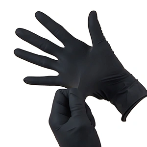 Cheap  Tattoo Gloves Food Grade Powder Free   Dispoable Nitrile-Gloves Black Laboratory  Detection Nitril gloves