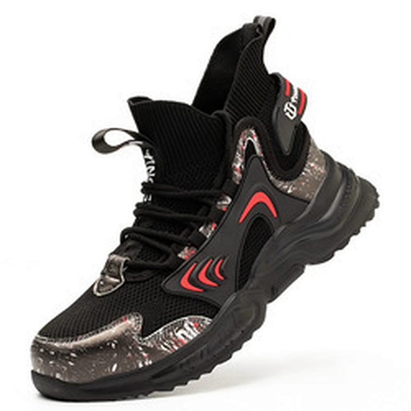 Wholesale steel baotou anti hit anti puncture high help lightweight fashion safety shoes cargo shoes tide shoes