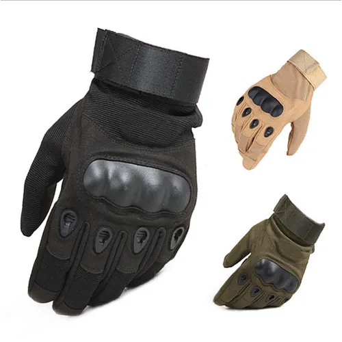 mens police army hand fitness mountaineering protective touch screen military full finger tactical gloves