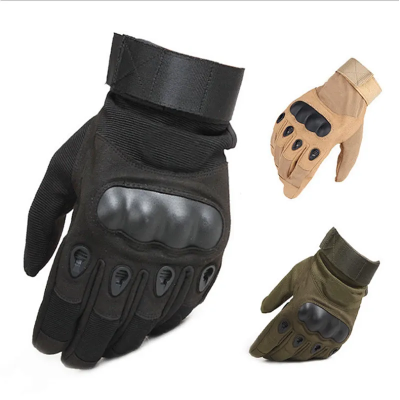 mens police army hand fitness mountaineering protective touch screen military full finger tactical gloves