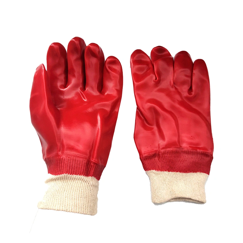 wholesale cheap anti acide radiator repair working pvc coated gloves for material handling