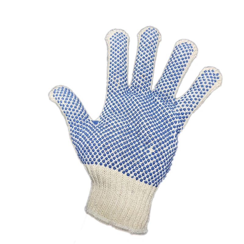 custom anti skip processing type double side hand gloves with pvc dots for normal work