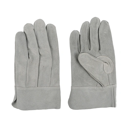 high quality grade AB men winter working cow split leather palm added safety driver gloves