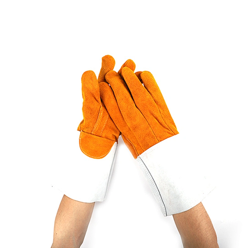 high quality cotton mechanical premium bulk argon working welding leather gloves for men