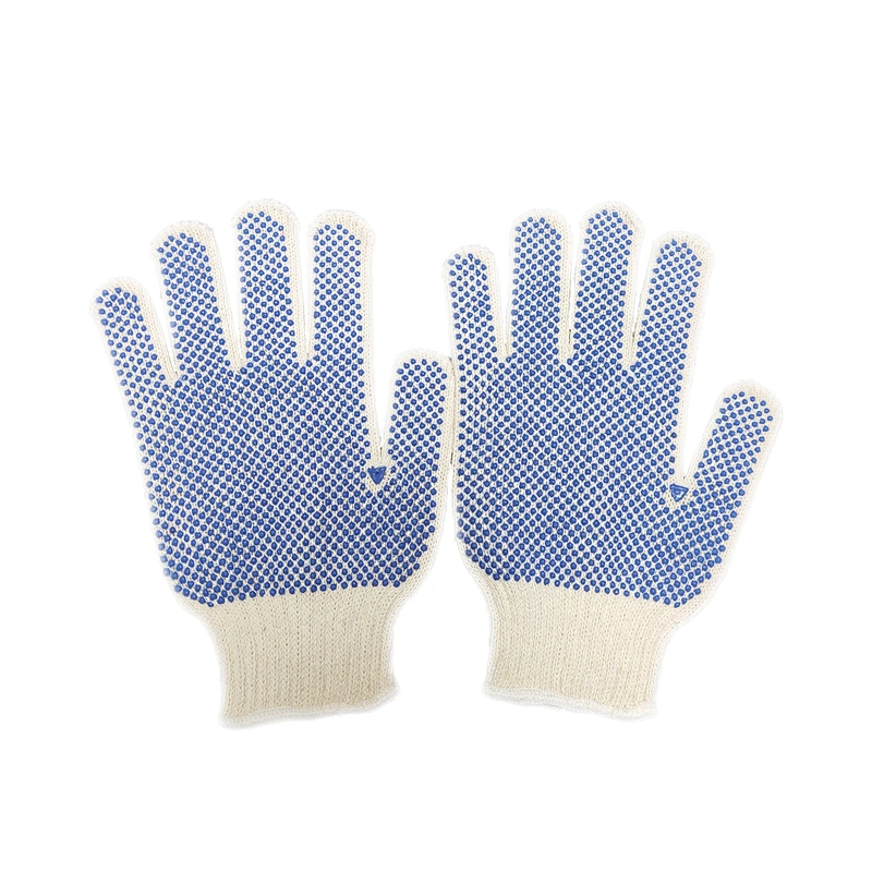 custom anti skip processing type double side hand gloves with pvc dots for normal work