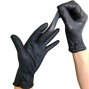 Thick Black Nitrile  For Tattoo Powder Free Strong Nitrile  Disposable For Salon Skin Friendly