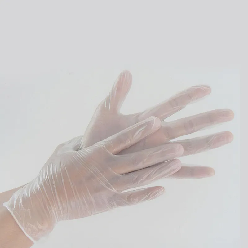 Wholesale hot cheap waterproof transparent PVC gloves China disposable powder free vinyl safety gloves