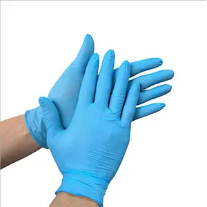 Wholesale power free high quality nitrile gloves disposable cheap price guantes de nitrilo sin polvo
