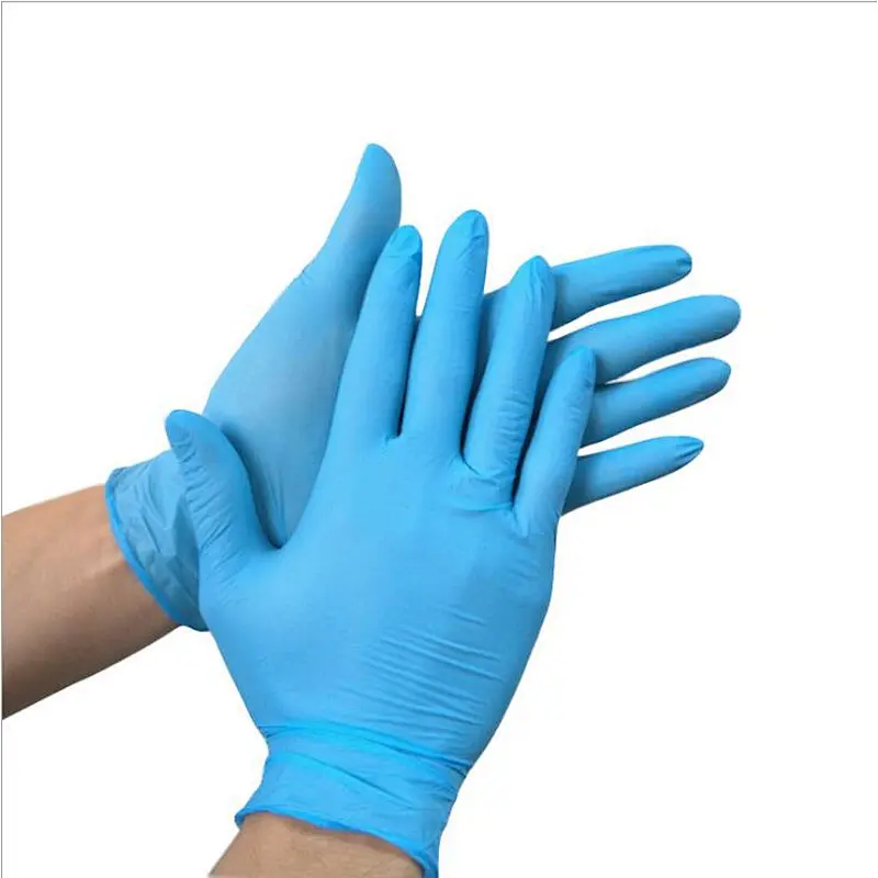 Wholesale power free high quality nitrile gloves disposable cheap price guantes de nitrilo sin polvo