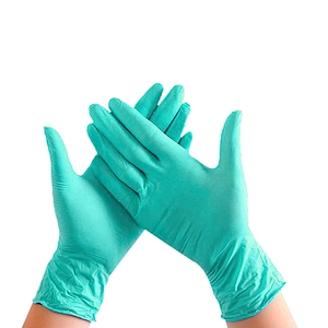 high quality green durable nitrile gloves professional gloves for electronics industry wholesale cheap hair dyeing gloves