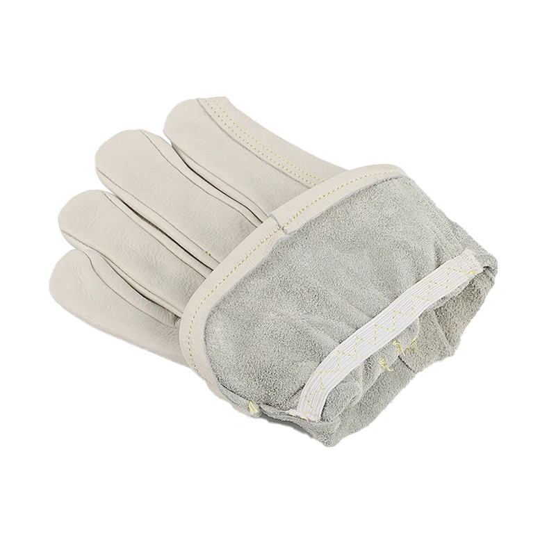 custom logo grade AB grain leather flexible thumb winter industrial works safety driver glove