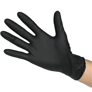 Wholesale cheap disposable powder free black nitrile gloves water proof non medical nitrile touch screen safety gloves