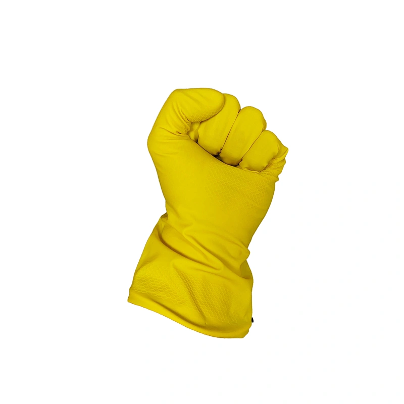 cheap household safety cuff long sleeve curved fingers rubber impact hand pvc glove