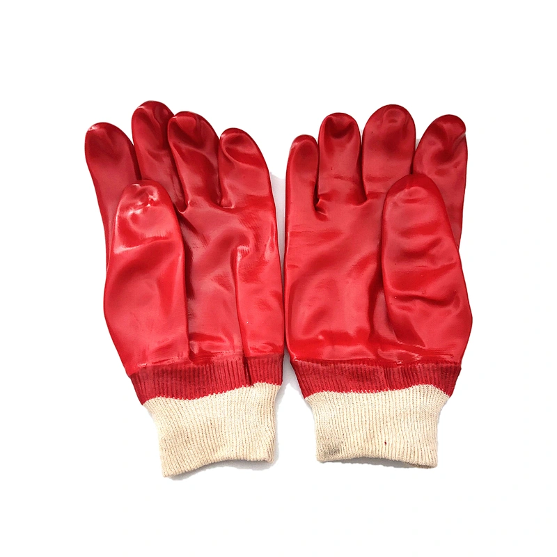 wholesale cheap anti acide radiator repair working pvc coated gloves for material handling