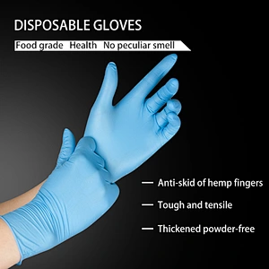 Wholesale power free disposable working hand gloves nitrile non medical high quality cheap price safety gloves