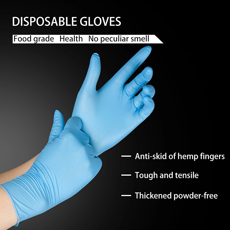 Wholesale power free disposable working hand gloves nitrile non medical high quality cheap price safety gloves