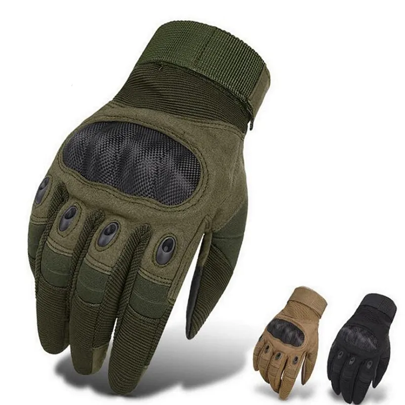 mens police army hand fitness mountaineering protective touch screen military full finger tactical gloves