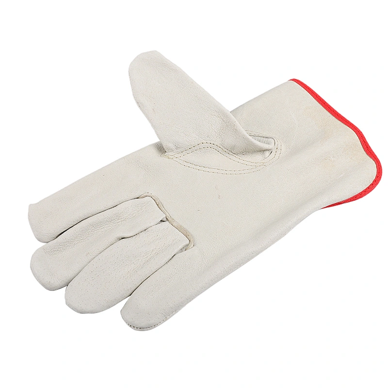 grade AB custom flexible thumb pig top grain leather warm men winter driving safety gloves