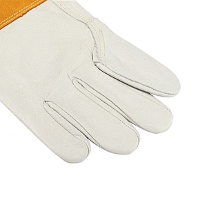 high quality grade A para aramid knitted heavy cowhide leather pair safety work welding gloves